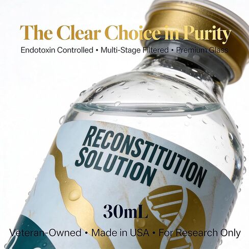 Dilution Solution for Reconstitution 30ml- Ultra Clean in Borosilicate Glass Vial-Made in USA, Veteran-Owned in Kuwait