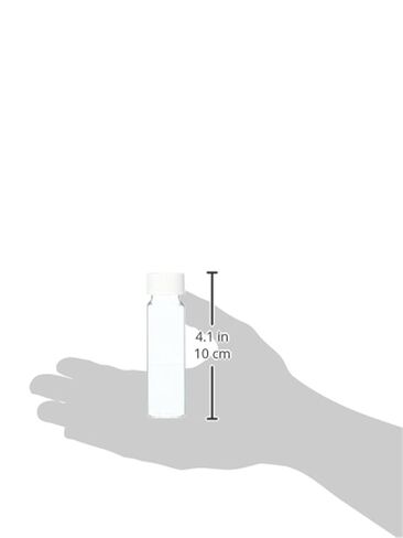 JG Finneran 9-102-2 Clear Borosilicate Glass Precleaned VOA Vial with White Polypropylene Open Top Closure and 0.125" PTFE/Silicone Septa, 24-414mm Cap Size, 40mL Capacity (Pack of 72) in Saudi Arabia