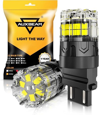 Auxbeam 912 921 LED Bulb for Backup Reverse Light Bulbs, 4000 Lumens 400% Brighter Super Bright Canbus Error Free 906 904 922 W16W T15 LED Bulbs with Double Projectors, 6500K White, Pack of 2 in Saudi Arabia