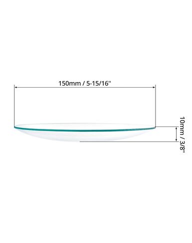 QWORK Watch Glass Beaker Cover, 4 Pack, 6" (150mm) Diameter, Cover Lids for Beakers & Flasks, Evaporation Dish, Polished in Saudi Arabia
