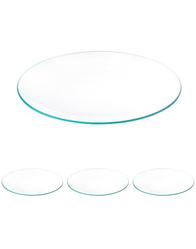 QWORK Watch Glass Beaker Cover, 4 Pack, 6" (150mm) Diameter, Cover Lids for Beakers & Flasks, Evaporation Dish, Polished in Saudi Arabia