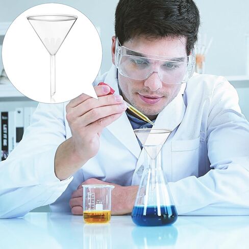 Aemygo 3.6" (90mm) Plastic Funnels Set, 30 Pcs Clear Scientific Filter Funnels for Powder, Multipurpose Lab Funnel with 95mm Short Stem for for Laboratory, Classroom or Home Use in Saudi Arabia