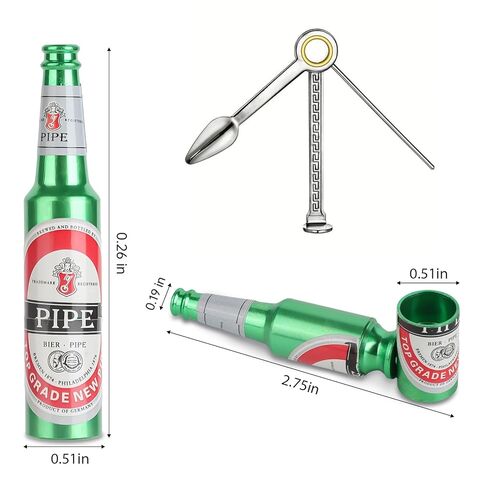 مجموعة مكشطة أنابيب البيرة المحمولة القابلة للفصل، 6 قطع، 6 ألوان، بما في ذلك حقيبة تخزين معدنية، وفرشاة تنظيف، وشبكة فلتر معدنية in Kuwait