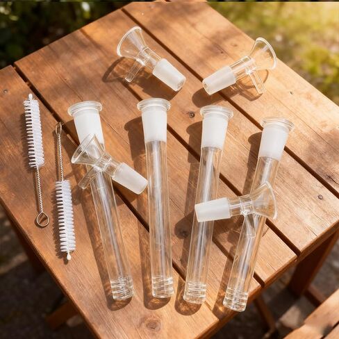 10-Piece 14mm Glass Household & Kitchen Accessory Set: Glass Tubes, Glass Funnel Attachments for Home Kitchen Liquid Transfer & Dispensing" in Saudi Arabia