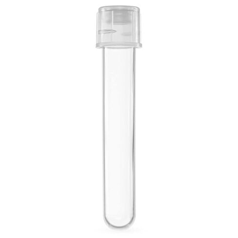 Globe Scientific Culture Tube, 110428, 5mL, 12 x 75mm, Polystyrene, Attached Dual Position Snap Cap, STERILE, 25/Bag, 500/Case in Saudi Arabia