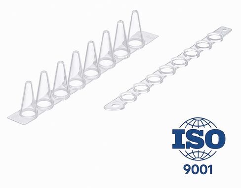 High Quality 0.1ml 8-Strip PCR Tubes with Flat caps, Made of Clear, Laboratory Grade Polypropylene for Accurate PCR Performace 125 Strips in Saudi Arabia