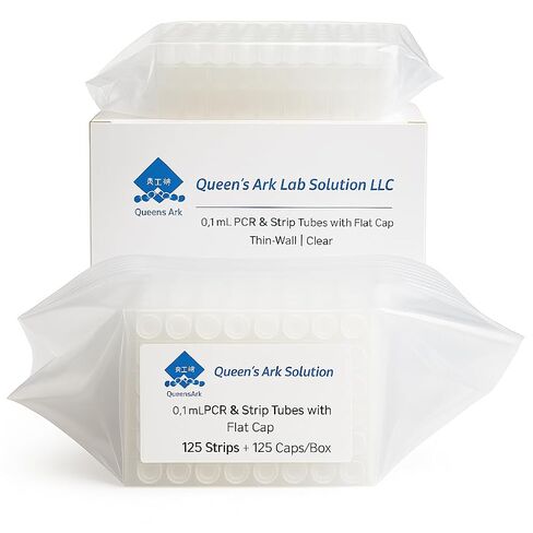 High Quality 0.1ml 8-Strip PCR Tubes with Flat caps, Made of Clear, Laboratory Grade Polypropylene for Accurate PCR Performace 125 Strips in Saudi Arabia