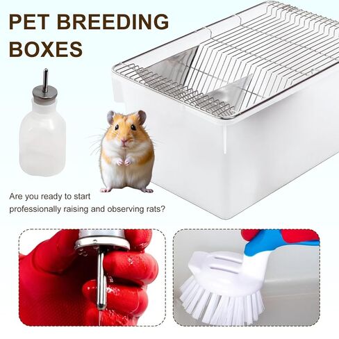 قفص فأر مختبر من روتولارك، قفص تربية قوارض الفئران المختبرية، قفص حيوانات صغير، قفص تربية الفأر والفطام (M) in Kuwait