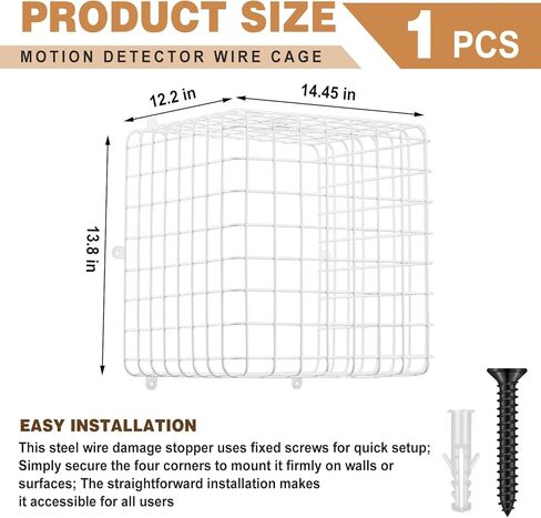 سدادة تلف أسلاك الفولاذ Blulu 14.5 × 14 × 12 بوصة قفص مكعب تقريبًا سلك الأمان معدات حراسة الأمن المغلفة بالفولاذ in Kuwait