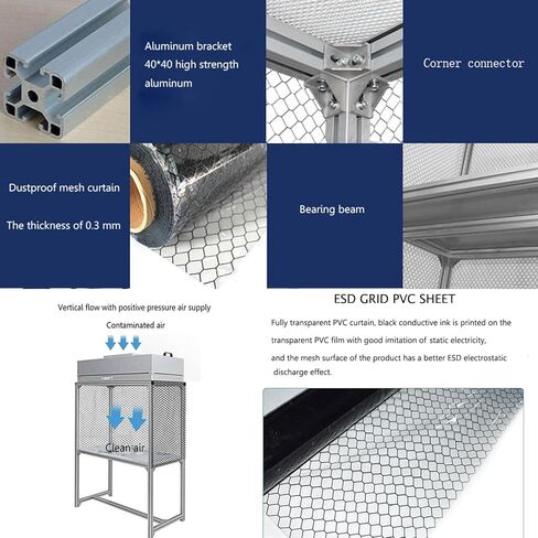 WYDDDARY Single Station Aluminum Laminar Flow Hood Air Flow Clean Workbench 47.24x23.62x59.06in Vertical Dust Free Room Workshop with HEPA Filter for Phone Repair Industry Optical Industry Laboratory in Saudi Arabia
