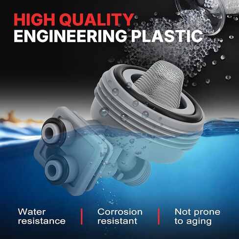 7187065 فوهة منقي المياه ومجموعة حشية تجميع Venturi المتوافقة مع Whirlpool، Kenmore، GE، North Star، Ecowater، Bosch، Morton، Rheem Replace 7165704 7214969 7253808 WS15X10027 7238450 in Kuwait