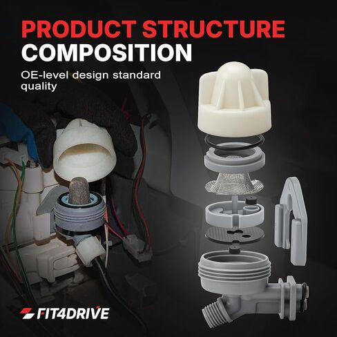 7187065 فوهة منقي المياه ومجموعة حشية تجميع Venturi المتوافقة مع Whirlpool، Kenmore، GE، North Star، Ecowater، Bosch، Morton، Rheem Replace 7165704 7214969 7253808 WS15X10027 7238450 in Kuwait