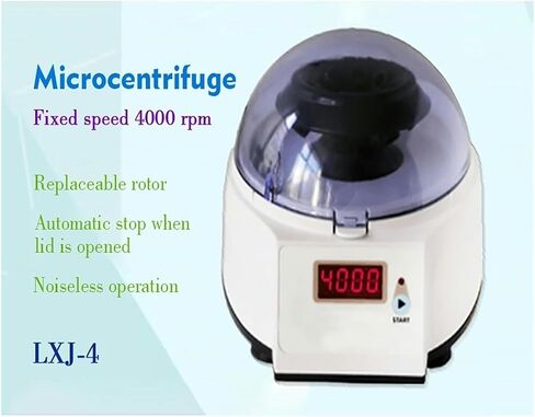 Zocxielr آلة الطرد المركزي جهاز طرد مركزي صغير عالي السرعة 4000 دورة في الدقيقة شاشة رقمية صغيرة مختبر فصل كهربائي (Lxj) in Kuwait