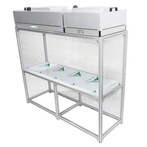 TECHTONGDA Vertical Laminar Flow Hood Fan Filter Unit Air Flow Clean Bench Workstation for Phone LCD Repair 70.87 x 23.62 x 57.48 Inch Working Area Dust Free Clean Room Laminar 110V Double Station in Kuwait