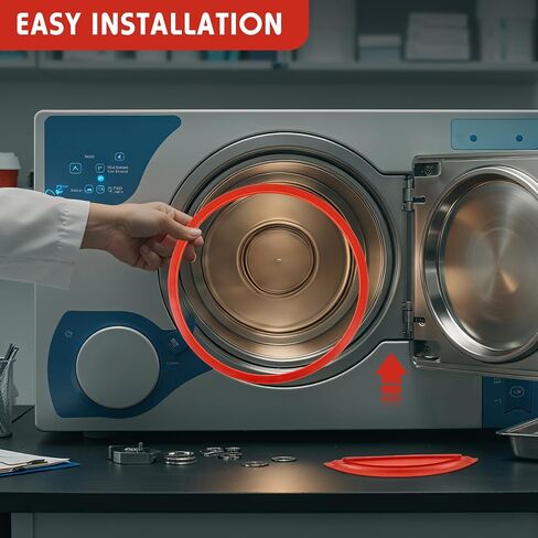 مجموعة حشيات الباب Pushglossy المكونة من قطعتين متوافقة مع معقمات البخار Midmark M11 Ultraclave وM11d، وتتضمن حشية الباب والسد، مصنوعة من السيليكون الاصطناعي عالي الجودة بنسبة 100% in Kuwait