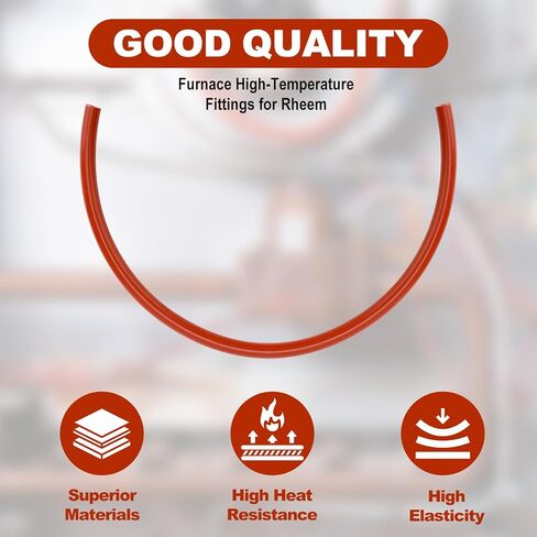 79-21491-83 خرطوم تبديل ضغط الفرن متوافق مع Rheem Ruud Weatherking، 3/16 بوصة معرف × 18 بوصة مفتاح ضغط فرن مطاطي عالي المرونة أنابيب درجة حرارة عالية in Kuwait