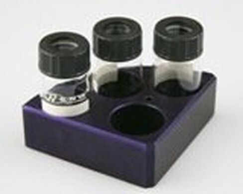 SCILOGEX Quarter Reaction Block Aluminum Purple - 4 Hole Lab Block for 20mL Vessels, 28mm Diameter x 24mm Depth - Durable Laboratory Accessory in Kuwait