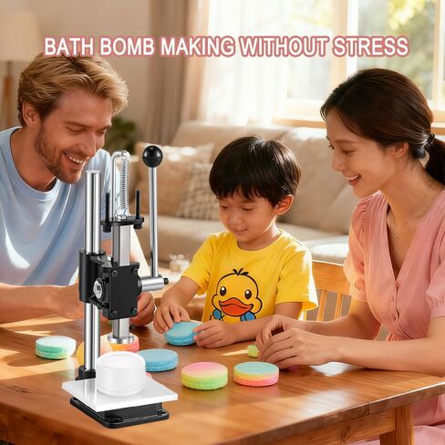 آلة ضغط كرة الحمام من ERPHIC مع قالب صابون شامبو دائري، آلة ضغط باخرة الدش بارتفاع قابل للتعديل لهدايا السبا المصنوعة يدويًا وصناعة الصابون in Kuwait