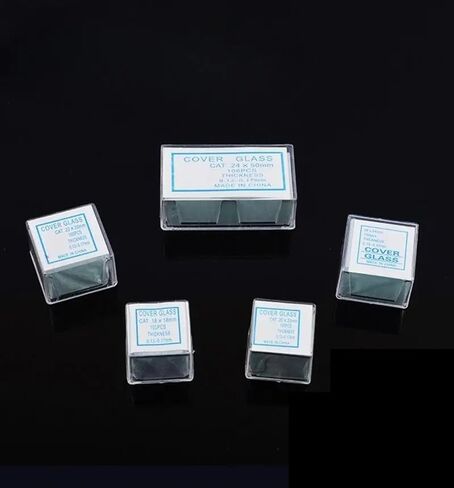 100 Cover Glass Slides per Box, Blank Biological Slides for Biological Sciences 18 * 18mm 20 * 20mm 22 * 22mm(24x32mm 10 Boxes) in Saudi Arabia