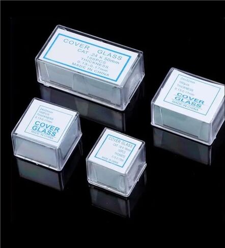 100 Cover Glass Slides per Box, Blank Biological Slides for Biological Sciences 18 * 18mm 20 * 20mm 22 * 22mm(24x32mm 10 Boxes) in Saudi Arabia
