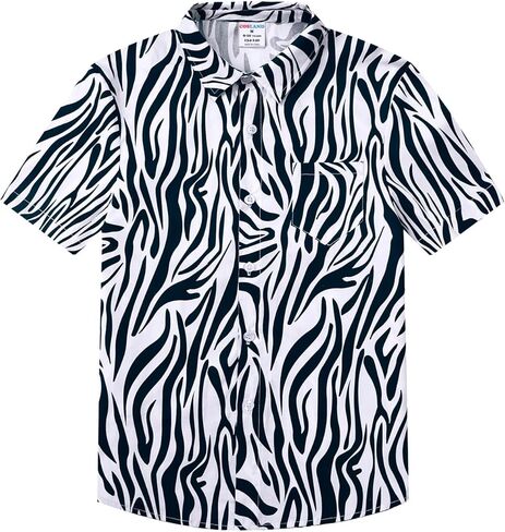 COSLAND Boys and Toddlers' Animal Print Shirt Kids Cotton Button Down Top, 2T-Large in Saudi Arabia