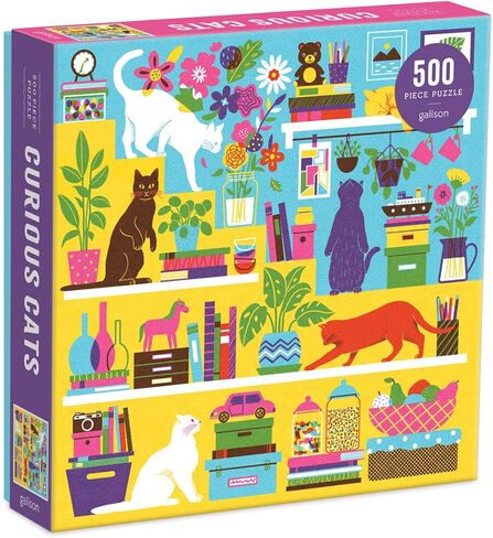 GALISON CATS in the Houseplants - 500 قطعة بانورامزو يضم أعمالًا فنية جميلة من القطط التي تقع بين النباتات المنزلية in Kuwait