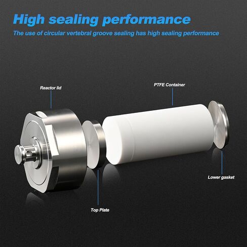 200ml Hydrothermal Autoclave Reactor, 304 Stainless Steel PTFE Lined Hydrothermal Synthesis Autoclave Reactor for Lab Hydrothermal Process Crystal Growth in Saudi Arabia