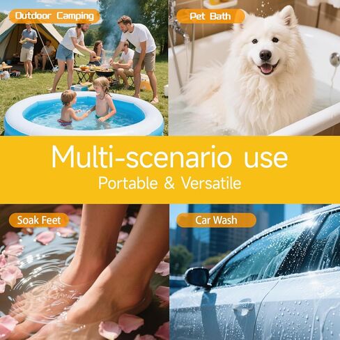 2000W Immersion Water Heater Camping Water Heater with Digital LCD Thermometer 304 Stainless Steel Guard Bucket Auto Power-Off Heater Water for Pool Bathtub Barrel Pot in Kuwait