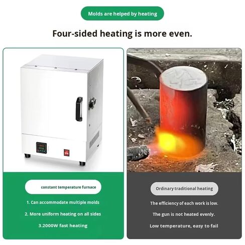 فرن حرق كهربائي بقدرة 2000 وات، فرن كهربائي بدرجة حرارة 1150 درجة مئوية، فرن صهر المعادن، أفران غطاس مغلقة في المعمل لمعالجة المجوهرات/الجص in Kuwait