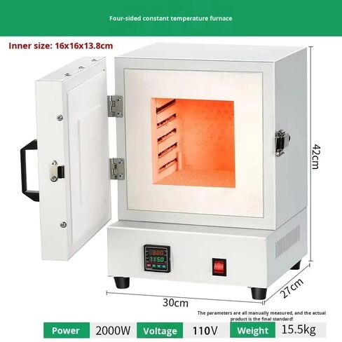 فرن حرق كهربائي بقدرة 2000 وات، فرن كهربائي بدرجة حرارة 1150 درجة مئوية، فرن صهر المعادن، أفران غطاس مغلقة في المعمل لمعالجة المجوهرات/الجص in Kuwait