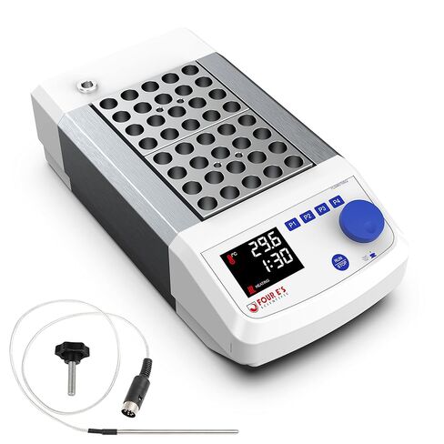 4E's USA Dry Bath Incubator - Single Block Programmable Lab Dry Bath Incubator, Digital Dry Block Incubator Heater with External Temperature Sensor, Max 150° C - Blocks not Included in Saudi Arabia