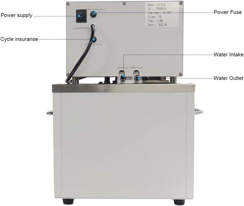 10L High-Temperature Lab Heated Circulator, 300℃ 110V Compact Water/Oil Bath for Reactor & Evaporator Heating - Precision Temperature Control & Versatile Laboratory Equipment in Kuwait