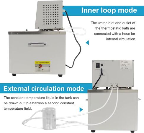 10L High-Temperature Lab Heated Circulator, 300℃ 110V Compact Water/Oil Bath for Reactor & Evaporator Heating - Precision Temperature Control & Versatile Laboratory Equipment in Kuwait