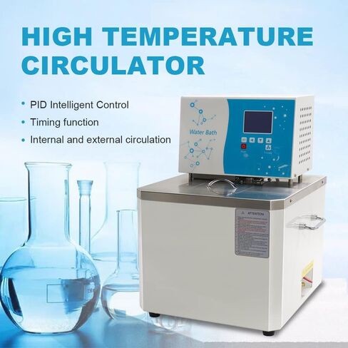 10L High-Temperature Lab Heated Circulator, 300℃ 110V Compact Water/Oil Bath for Reactor & Evaporator Heating - Precision Temperature Control & Versatile Laboratory Equipment in Kuwait