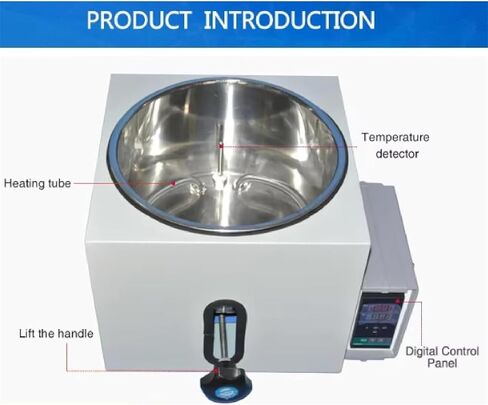 5L High-Temperature Circulating Oil Bath, 300℃/572℉ Digital Water & Oil Bath with Magnetic Stirrer, Stainless Steel Heater for Laboratory Liquid Heating and Mixing in Saudi Arabia