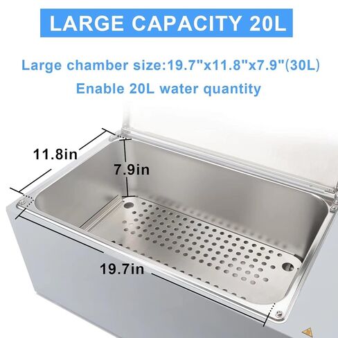 ONiLAB Scientific Digital Lab Water Bath Thermostatic Water Bath Heater 20L,1000W, RT-80°C(RT-176°F),110V in Saudi Arabia