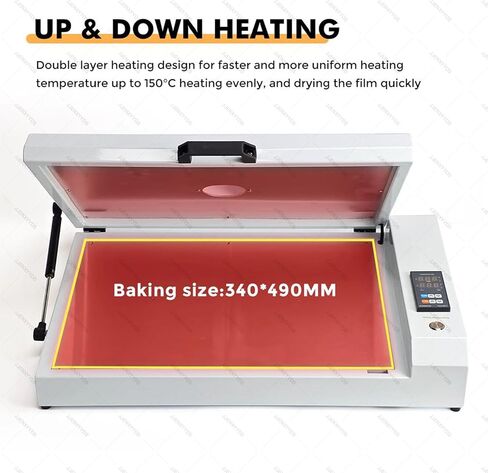 New Upgrade DTF Oven,Double Side Heat Dryer Oven,Fast Curing Heater with LED Digital Controller, 0 to 140℃ Temperature Range,for DTF PET Film Baking in Saudi Arabia