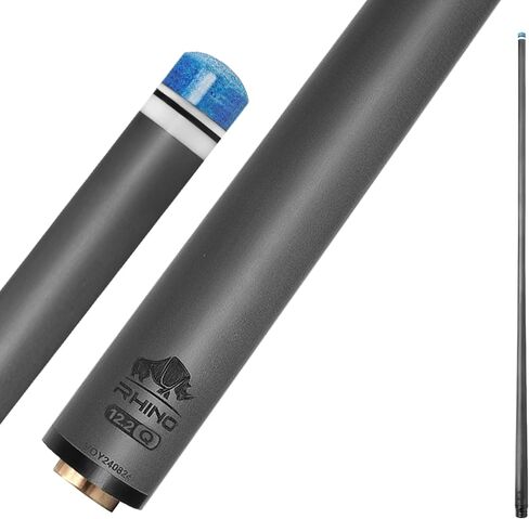 RHINO - 30" / Q-loc Carbon Pool Cue Single Shaft, Tip 12.2mm. Low Deflection Technology, Ultra-Smooth, Easy to Control, pro Taper in Kuwait