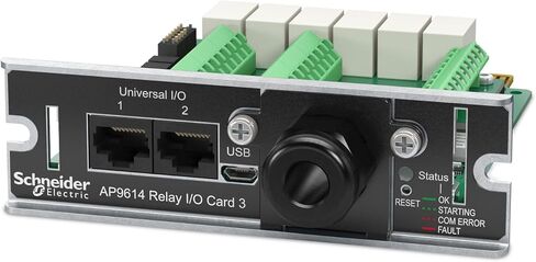 بطاقة Schneider Electric Relay I O SmartSlot AP9614، الاتصال الجاف، خيارات الإدارة، مراقبة أجهزة الاستشعار البيئية UPS الخارجية، مرحلات الإخراج، وجهات اتصال الإدخال، الإصدار البديل من AP9613 in Kuwait