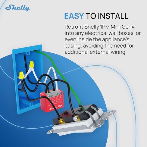 شيلي 1PM ميني Gen4 | Wi-Fi، Zigbee، Matter Smart Relay Switch مع قياس الطاقة، قناة واحدة 8A | أتمتة المنزل | متوافق مع Alexa وSmartThings وGoogle وApple HomeKit | تطبيق iOS Android (حزمتان) in Kuwait