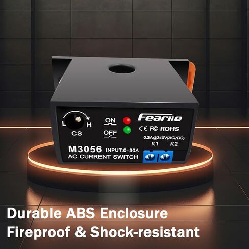 مفتاح التيار المصغر من نودهاوك، مفتاح الاستشعار الحالي، مع القضبان، مرحل مراقبة مستشعر أمبير مغلق عادة، تيار متردد 0-30 أمبير قابل للاكتشاف (M3056) in Kuwait