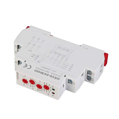 مرحل مراقبة الجهد، 3 مراحل GRV8-04 M460 فشل مرحلة تسلسل الطور مع مؤشرات LED، تركيب سكة DIN مقاس 35 مم in Kuwait