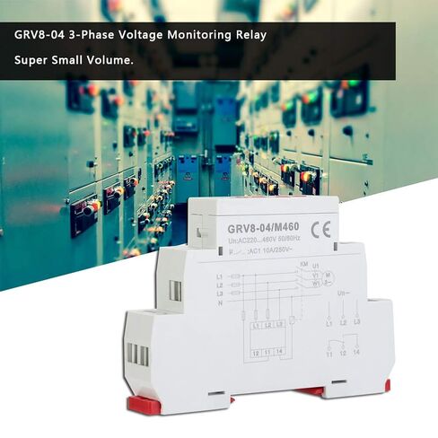 مرحل مراقبة الجهد، 3 مراحل GRV8-04 M460 فشل مرحلة تسلسل الطور مع مؤشرات LED، تركيب سكة DIN مقاس 35 مم in Kuwait