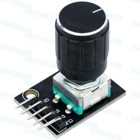 WWZMDiB 6 Pcs 360° Rotary Encoder Module with Push Button Knob Cap Compatible with for Arduino Raspberry Pi ESP32 STM in Saudi Arabia
