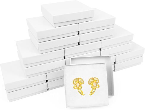 Small Jewelry Boxes, 3.5x3.5x1 Inch Jewelry Gift Boxes, Velvet Sponge Cardboard Gift Boxes for Jewelry Earrings Necklaces Bracelets(40 Pack Black) in Saudi Arabia