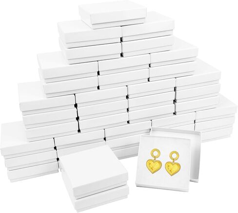 Small Jewelry Boxes, 3.5x3.5x1 Inch Jewelry Gift Boxes, Velvet Sponge Cardboard Gift Boxes for Jewelry Earrings Necklaces Bracelets(40 Pack Black) in Saudi Arabia