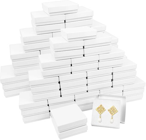 Small Jewelry Boxes, 3.5x3.5x1 Inch Jewelry Gift Boxes, Velvet Sponge Cardboard Gift Boxes for Jewelry Earrings Necklaces Bracelets(40 Pack Black) in Saudi Arabia