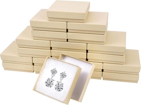 Small Jewelry Boxes, 3.5x3.5x1 Inch Jewelry Gift Boxes, Velvet Sponge Cardboard Gift Boxes for Jewelry Earrings Necklaces Bracelets(40 Pack Black) in Saudi Arabia