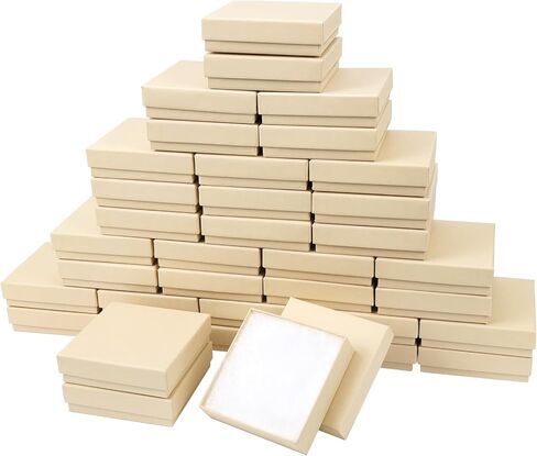 Small Jewelry Boxes, 3.5x3.5x1 Inch Jewelry Gift Boxes, Velvet Sponge Cardboard Gift Boxes for Jewelry Earrings Necklaces Bracelets(40 Pack Black) in Saudi Arabia