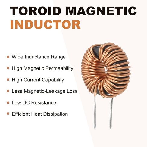 MECCANIXITY 20pcs Toroid Core Inductor, 33uH 5A Copper Wire Wind Wound Inductance Magnetic Coil for Transformers, 0.51" Outer Dia. in Kuwait